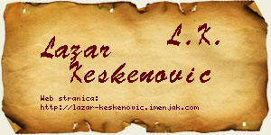Lazar Keskenović vizit kartica